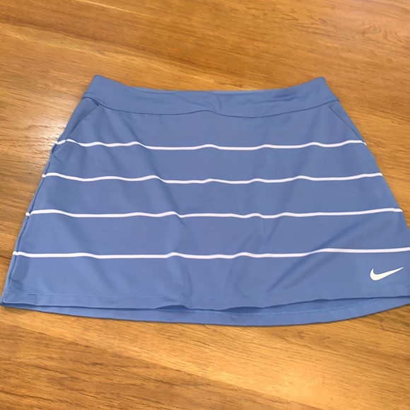 NIKE Golf Dri-Fit~Size L~ Knit Skirt Skort~Stripe~